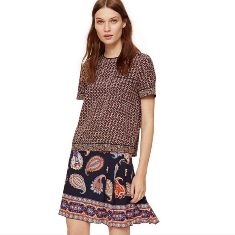 Tory Burch paisley silk skirt size 4
